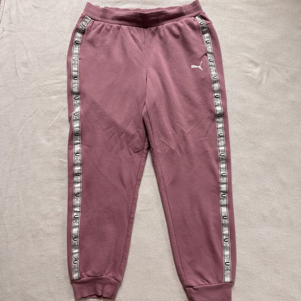 Puma Women's Jogger Sweatpants in Mauve athleisure lounge pants pink pull on